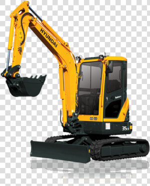 Hyundai Construction R35z 9 Mini Excavator   Mini Hyundai Construction Equipment  HD Png Download