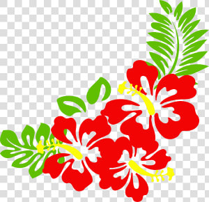 Hibiscus Nat Clip Art At Clker   Clipart Hawaiian Flowers  HD Png Download