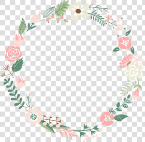 Picture Flower Frame Wreath Floral Transparent Clipart   Floral Frame  HD Png Download