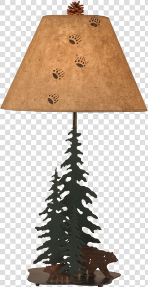 Iron Pine Tress Bear Family   Lampshade  HD Png Download