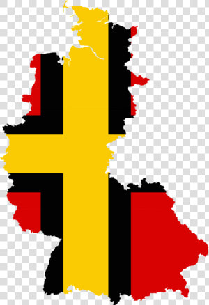 Flag Map Of West Germany   Germany Map And Flag  HD Png Download