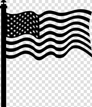 American Flag Black And White Clip Art Free   American Flag Drawing Black And White  HD Png Download