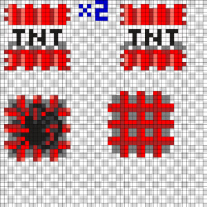 3d Minecraft Tnt Perler Bead Pattern  HD Png Download