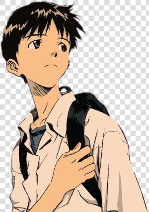  shinjiikari  evangelion  sad  pilot  eva  neon Genesis   Shinji Ikari Manga Transparent  HD Png Download