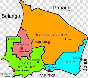 Map Of Negeri Sembilan  Malaysia Clip Arts   Negeri Sembilan Malaysia Map  HD Png Download