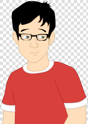 Eyeglasses Clipart Boys Hair Style   Teenage Male Cartoon Characters  HD Png Download