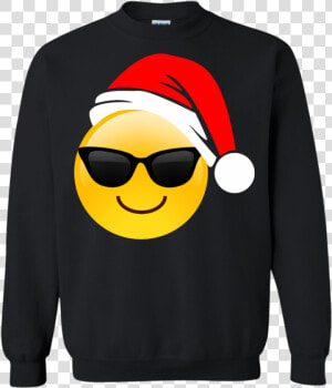 Emoji Christmas Shirt Cool Sunglasses Santa Hat Family   Like Father Like Daughter Png  Transparent Png