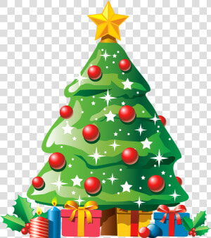 Christmas Tree With Gifts Png Clipart   Christmas Tree Presents Clip Art  Transparent Png