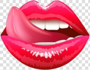 Transparent Lips Drawing Png   Lips With Tongue  Png Download