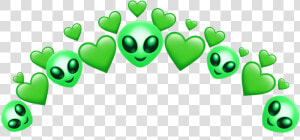  crown  tiara  princess  qween  king  alien  space   Green Heart Emoji Transparent  HD Png Download