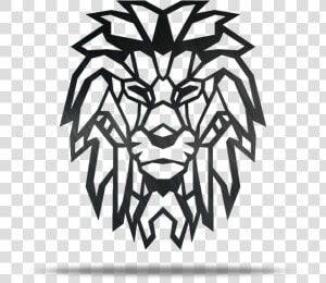 Geometric Lion Metal Wall Art   2d Art 3d Print  HD Png Download