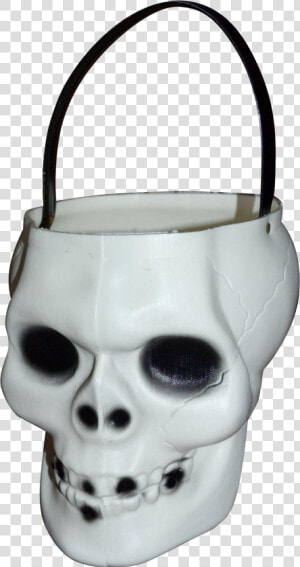 Empire Blow Mold Skeleton Skull Halloween Candy Pail   Skull  HD Png Download