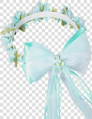 Mint Green Floral Crown Wreath Handmade With Silk Flowers   HD Png Download