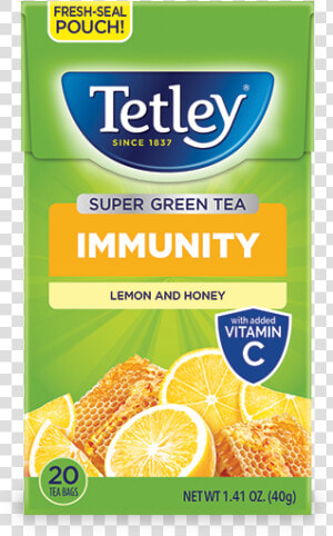 Tetley Super Green Tea Immune Honey  HD Png Download