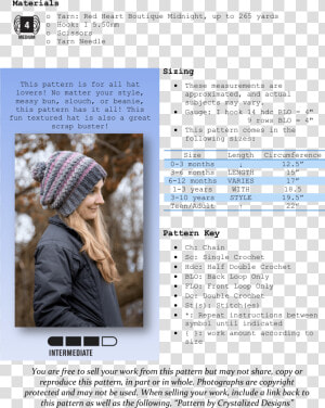 Verity Beanie  Slouch  Or Messy Bun Free Crochet Pattern   Beanie  HD Png Download