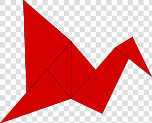 Origami Bird   Red Origami Bird Png  Transparent Png