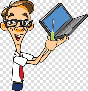 Laptop repair   Computer Technician Clipart  HD Png Download