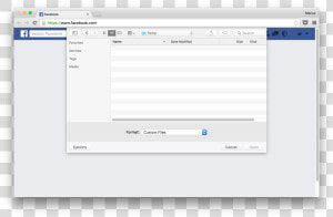 File Selection Dialog On Mac Os X   Angular Open File Dialog  HD Png Download