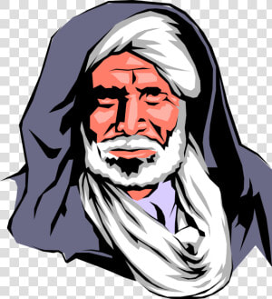 Vector Illustration Of North Africa Moroccan Man In   Moroccan Old Man Drawing  HD Png Download