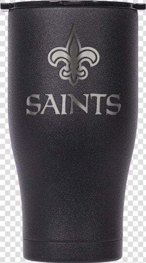 New Orleans Saints Black gold Etched Chaser 27oz   Pint Glass  HD Png Download