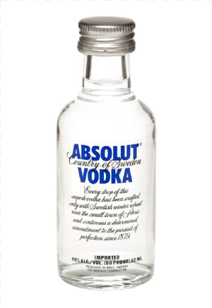 Mini Absolut Vodka 50ml  HD Png Download