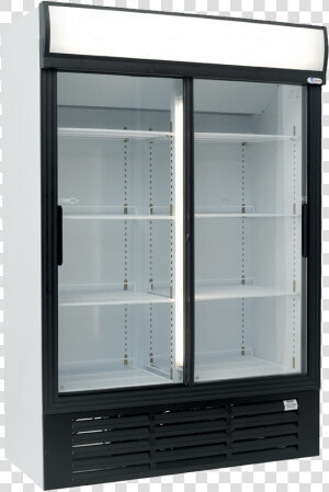 Click To Enlarge Image Big Beverage Cooler Sliding   Double Sliding Door Fridge  HD Png Download