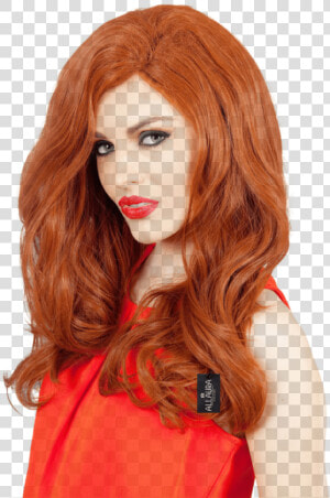 Jessica Rabbit Inspired Orange Red Costume Wig   Red Hair  HD Png Download