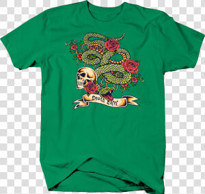 Red Roses Green Snake Skull Death Evil Mad Tshirt Thumbnail   Mother Should I Trust The Government T Shirt  HD Png Download