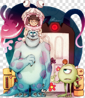 Disney  Boo  And Monsters Inc Image   Monster E Co Fan Art  HD Png Download