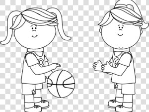 Transparent Girls Basketball Clipart Black And White   Playing Basket Clipart Black And White  HD Png Download