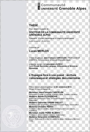 Page De Garde Thèse Université Grenoble Alpes  HD Png Download