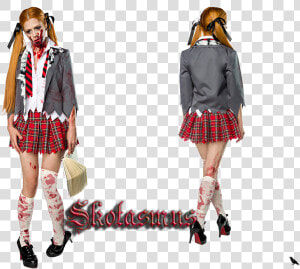 Halloween Costume Zombie Schoolgirl  HD Png Download