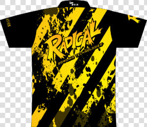 Radical Caution Tape Shirt   Bowling Yellow And Black Jersey Design  HD Png Download