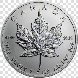 Coinimg Canadian Mapleleaf Silver2   Maple Leaf Silver 1 Oz  HD Png Download