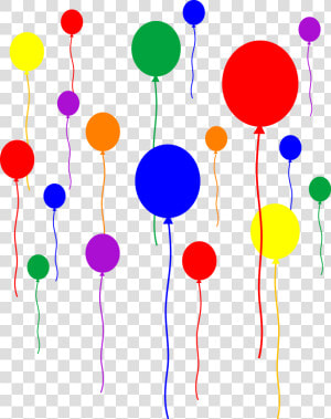 Party Balloons On Transparent Background Free   Rainbow Balloons Transparent Background  HD Png Download