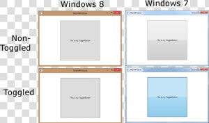 Windows 8 Vs Windows 7 Toggle Button   Windows 7 Button Style  HD Png Download