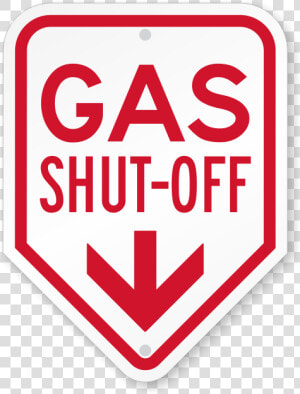 Gas Shut off With Down Arrow Sign   Sign  HD Png Download