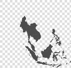 Asia Vector Black And White   South East Asia Map Png  Transparent Png