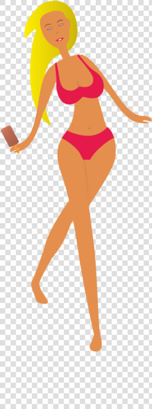 Beach Girl   Cartoon Beach Girl Png  Transparent Png