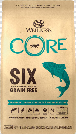 Wellness Core Six Sustainably sourced Salmon   Wellness Core Six Dog Food  HD Png Download