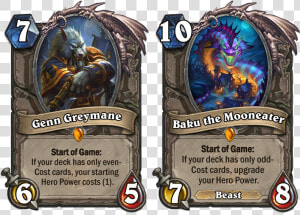 Fanmade Contenteasy Fix To Genn Baku Issue   Hearthstone Genn And Baku  HD Png Download