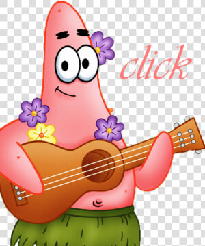 Patrick Holding Guitar   Patrick Star With A Guitar  HD Png Download