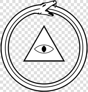 Collection Of Free Illuminati Drawing Snake Download   Ouroboros And Eye Of Providence  HD Png Download