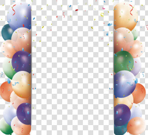  ftestickers  confetti  balloons  frame  borders  colorful   Birthday Balloon Vector  HD Png Download