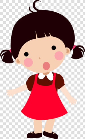 Фотки Kids Clip Art  Family Clipart  Girl Dancing    Child Wearing Red Dress Cartoon Png  Transparent Png