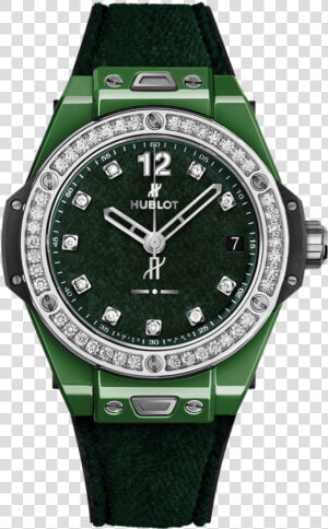 Big Bang One Click Italia Independent Dark Green Velvet   Hublot Big Bang Womens  HD Png Download