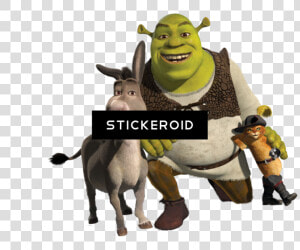 Shrek Actors Heroes   Shrek 2 Donkey Puss In Boots  HD Png Download