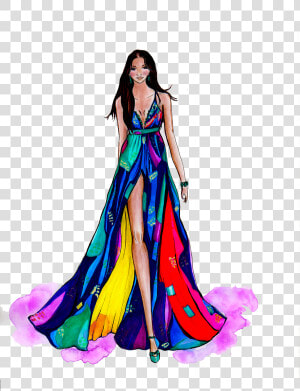 Vector Models Fashion Gown   Fashion Illustration  HD Png Download