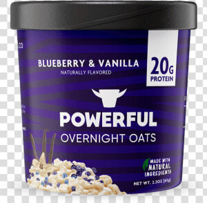 Blueberry Vanilla Protein Oats   Powerful Overnight Oats  HD Png Download