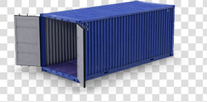 Blue 20 Foot Single Entry Portable Storage Container   Shipping Container  HD Png Download